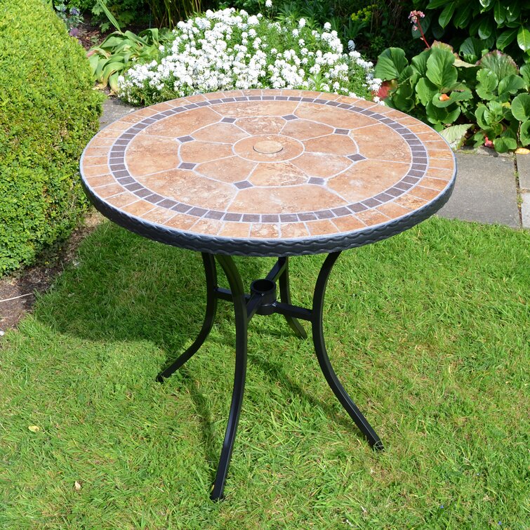 Outdoor bistro deals table mosaic